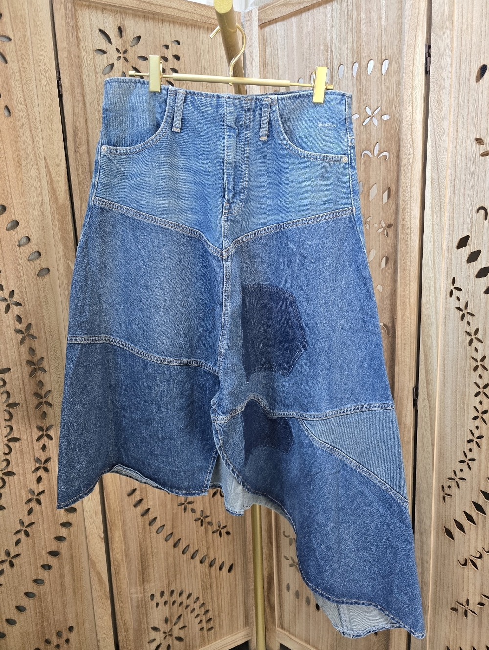 NWOT We The Free Piece Of Work Denim Midi Skirt - Picture 7 of 15